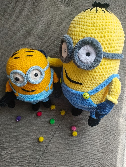 Міньйон Боб 33 см в'язана м'яка іграшка плюшева ручна робота Нововолинськ - зображення 4
