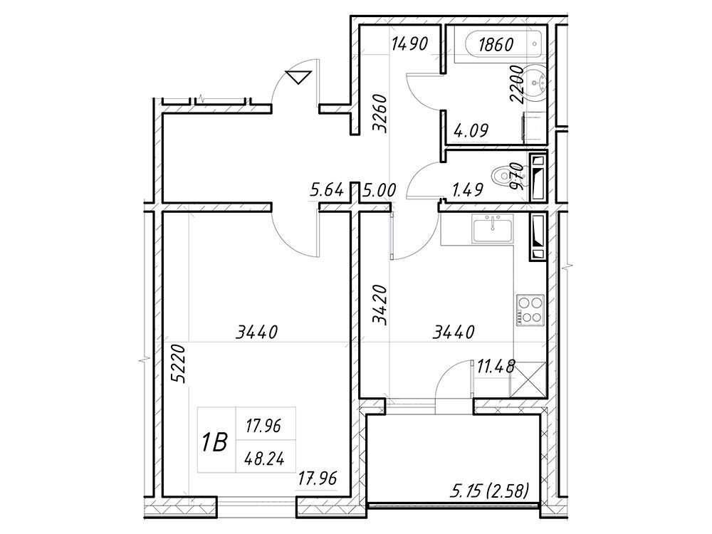 продажа 1-к квартира Киев, Деснянский, 50500 $ Київ - зображення 1