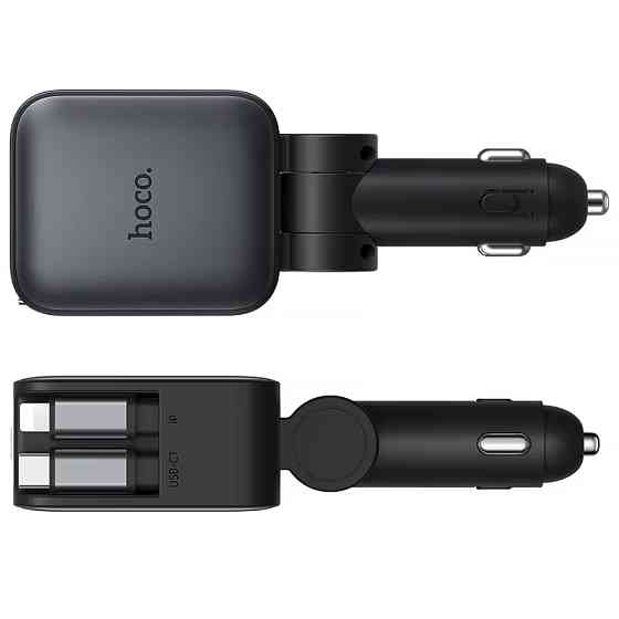 АЗУ Hoco Z67A Triunfar PD45W+QC3.0 total 60W with retractable cables (1USB-A/2C/1L) Херсон