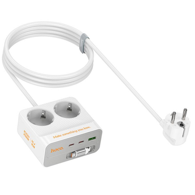 Удлинитель Hoco AC28 Descanso (PD45W/1C/3A/2xSocket) (2m) Херсон - зображення 7