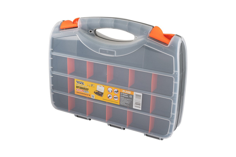 Органайзер двухсторонний MASTERTOOL с ручкой 15" 380х290х80 мм 30 секций 79-3130 Харьков - изображение 2