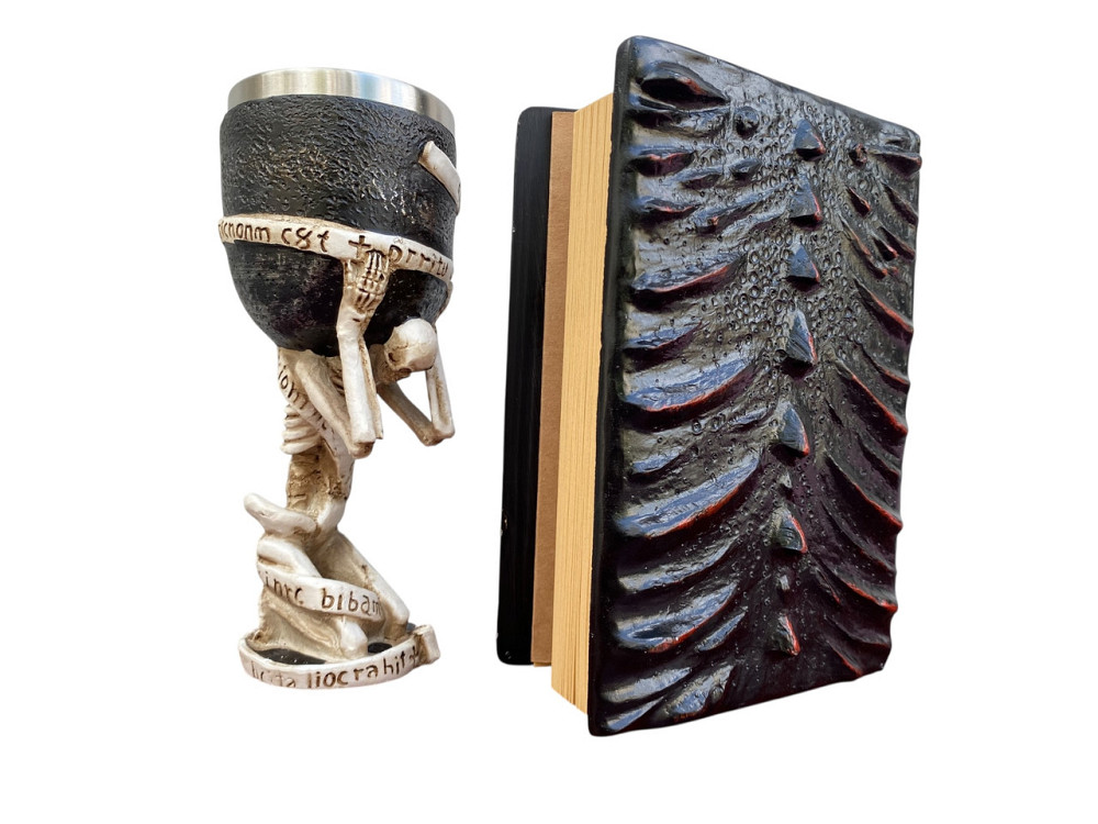 Подарочный набор Бокал 3D Скелет на Колене и Блокнот 3D «Око Пламенного Дракона» Київ - зображення 2