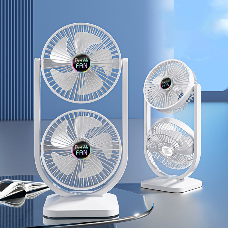 Настольный вентилятор S30 Dual-Fan 3000mAh Херсон - изображение 2
