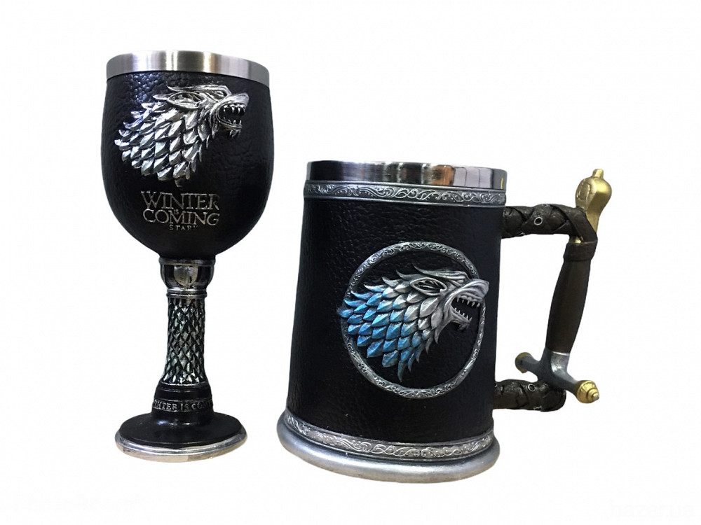 Подарочный Набор Кружка Чашка Бокал 3D Игра Престолов Game Of Thrones Winter is Coming Stark Дом Ста Київ - зображення 5