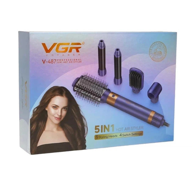 Фен-стайлер VGR V-487 PURPLE 800 Вт фиолетовый Киев - изображение 9