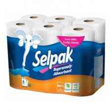 Полотенца Selpak белые,3х слойные(6 рул) Київ