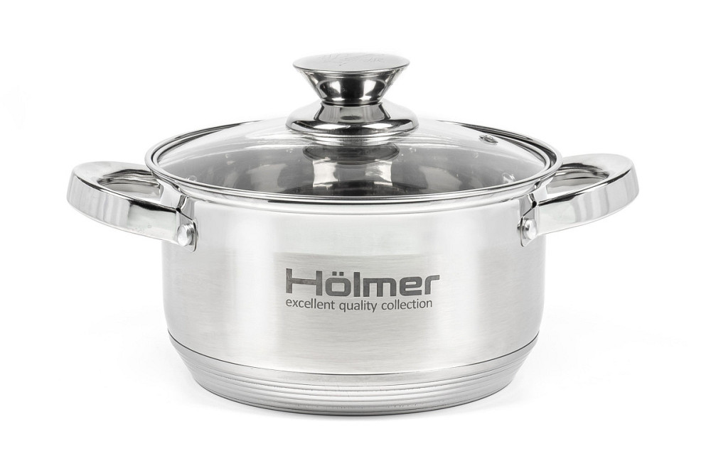 Каструля з кришкою Holmer CR-12520-SS 2 л 16 см Київ - зображення 1