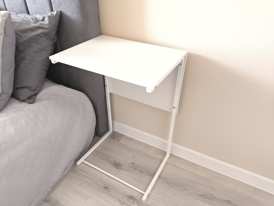 Столик-трансформер під ноутбук для їжі перед телевізором, журнальний столик для чаю в ліжко Білий Одесса - изображение 3
