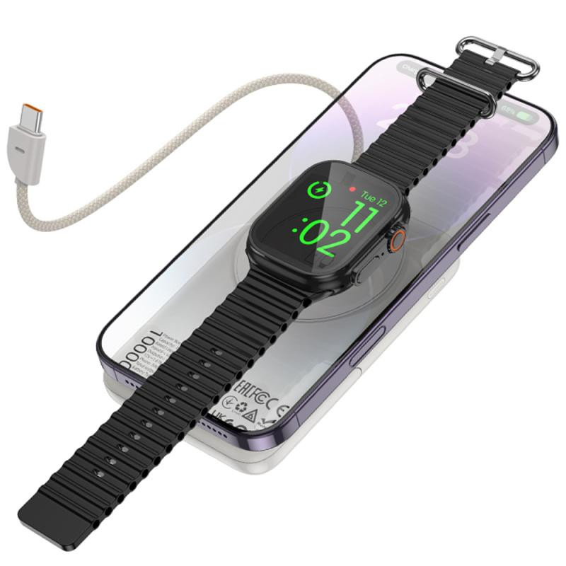 Портативное ЗУ Power Bank Hoco Q43 Clever PD20W с БЗУ+iWatch Type-C 10000 mAh Херсон - изображение 3