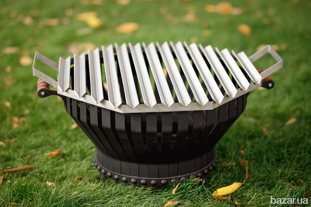 Костровая чаша из стали с аргентинской решеткой гриль  Smoke House Харків - зображення 7