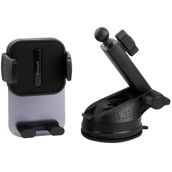 Автомобільний тримач Proove Crystal Clamp Plus Suction Type Car Mount Black (CHCSP0000001) (Код това Харків - зображення 3