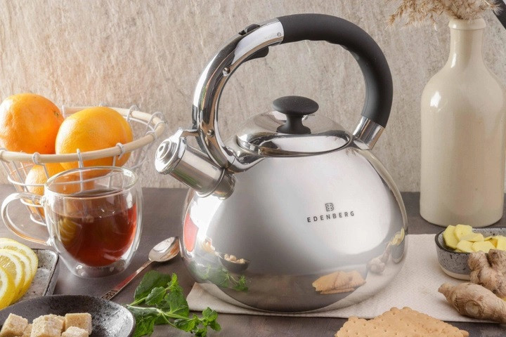 Чайник із свистком Edenberg EB-2444-Black 3 л чорний Київ - зображення 1