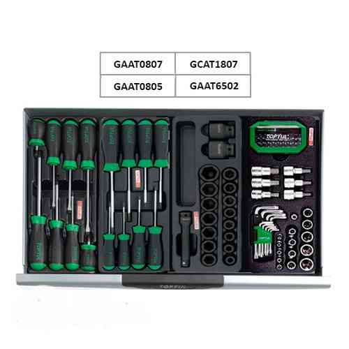 Тележка с инструментом для автосервиса TOPTUL (Pro-Plus) 7 секций 305 ед. красная GCAJ305H Харьков