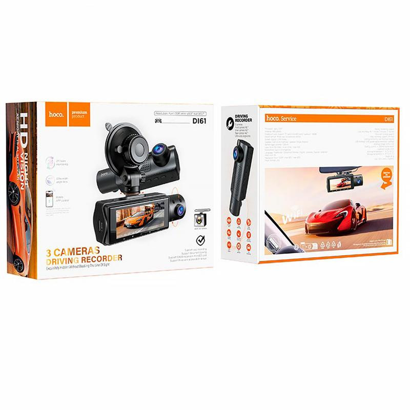 Видеорегистратор Hoco DI61 3.16-inch display with rear camera (1280+720P) Херсон - зображення 6