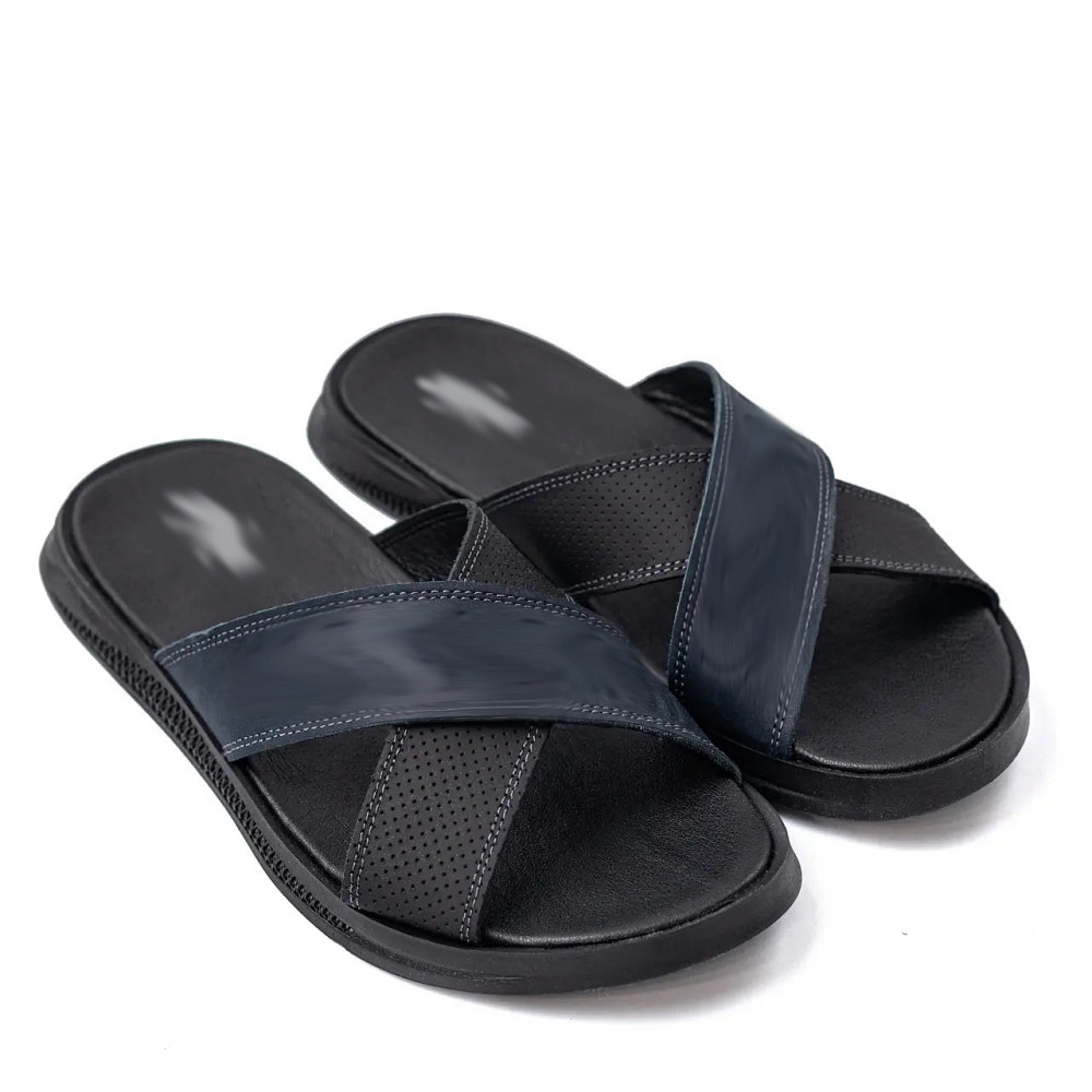 Мужские кожаные  летние шлепанцы-сланцы Київ - зображення 3