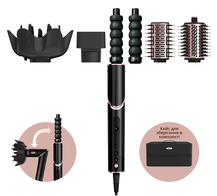 Стайлер для волос Shark FlexStyle 5-in-1 Hair Styler & Dryer Stone HD446EU 1650 Вт черный Київ - зображення 1