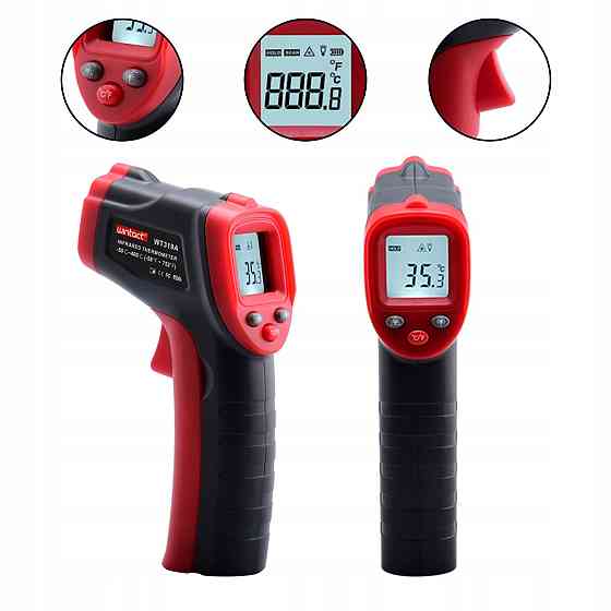 Бесконтактный инфракрасный термометр (пирометр)  -50-400°C, 12:1, EMS=0,95  WINTACT WT319A Харків