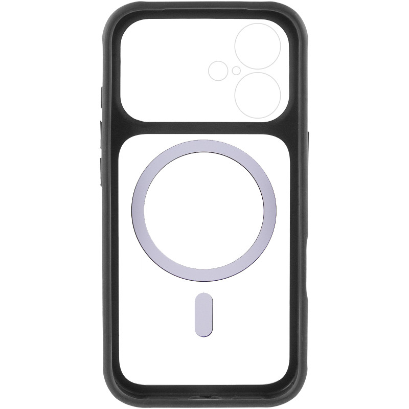 Чехол TPU+PC GETMAN Moon Clear with MagSafe для Apple iPhone 16 (6.1") Херсон - зображення 6