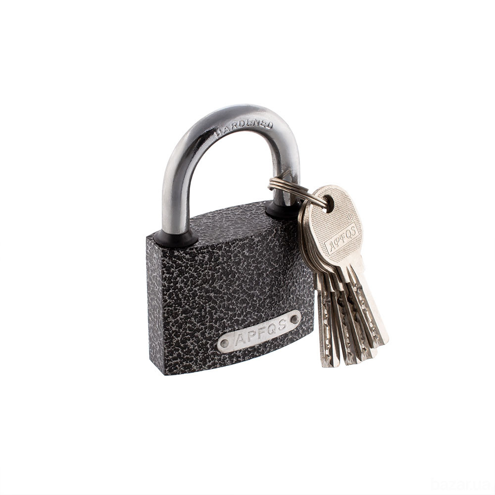 Замок навесной FZB серый тяжелый (лазерный ключ) 50 мм Вінниця - зображення 1