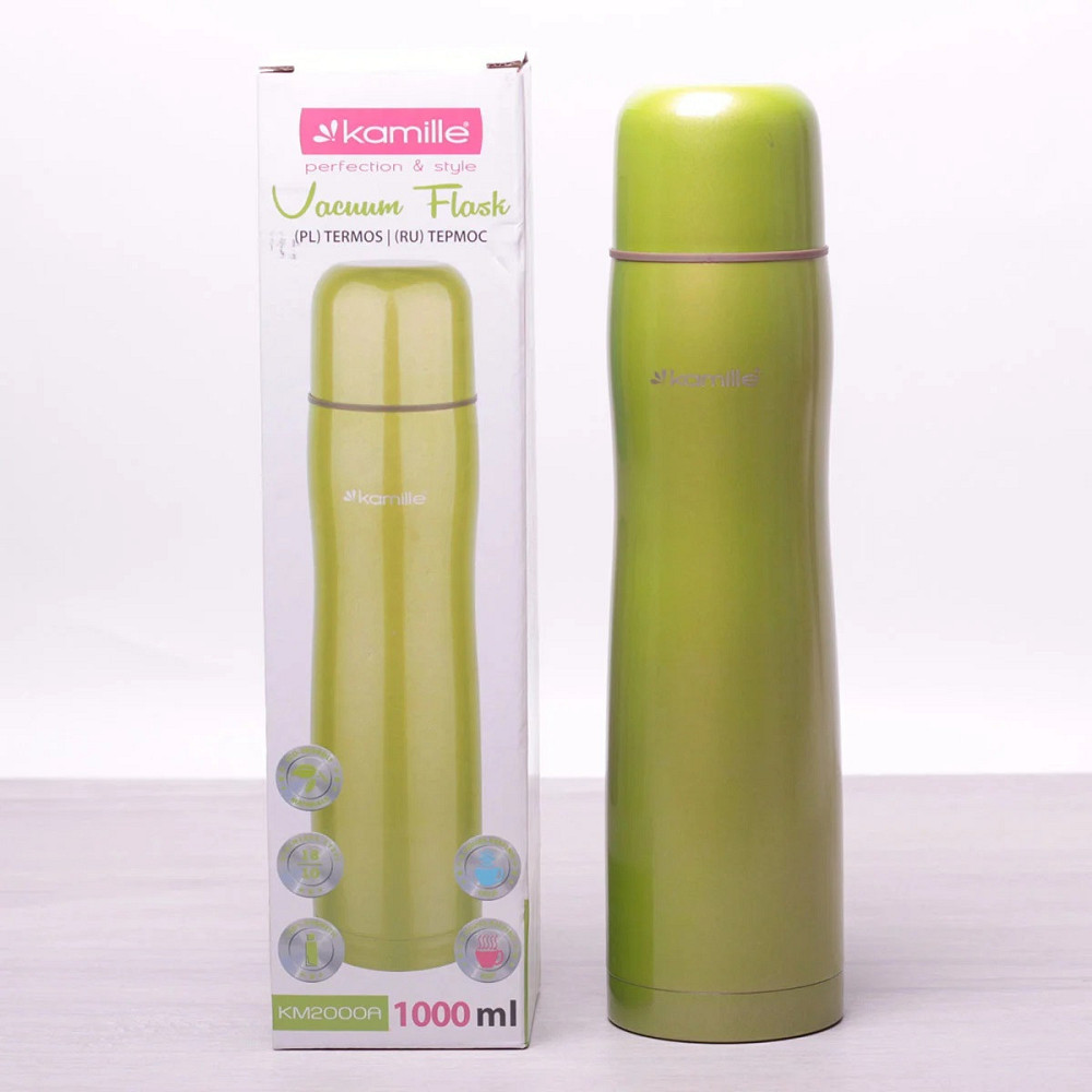 Термос Kamille на 1 л из нержавеющей стали (KM 2000A) Одесса - изображение 4