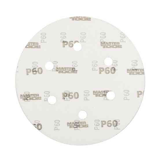 Круг шлифовальный на липучке MASTERTOOL 225 мм/6 отв P60 набор 5 шт 08-2006-H Харків