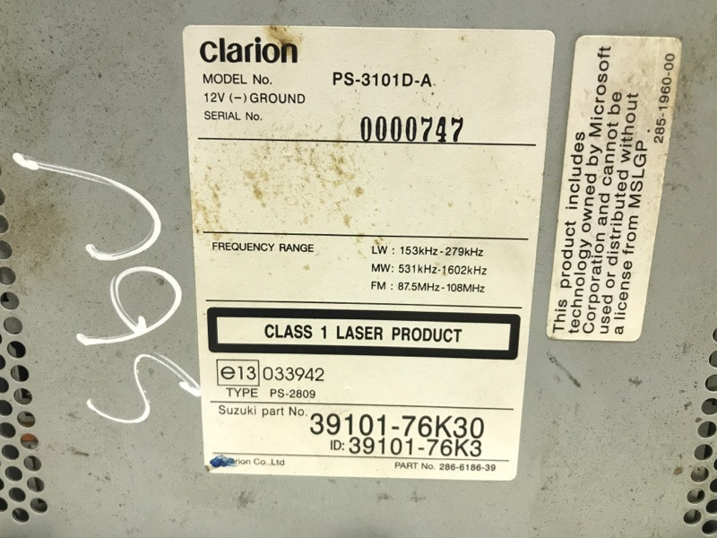 Магнитофон Suzuki Grand Vitara 2005-2016 3910176K30 (Арт. 43211) Київ - зображення 5