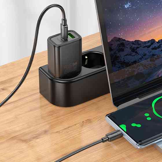СЗУ Hoco N61 Gentle PD20W+QC3.0 (1USB-A/1C) + кабель Type-C to Type-C Херсон