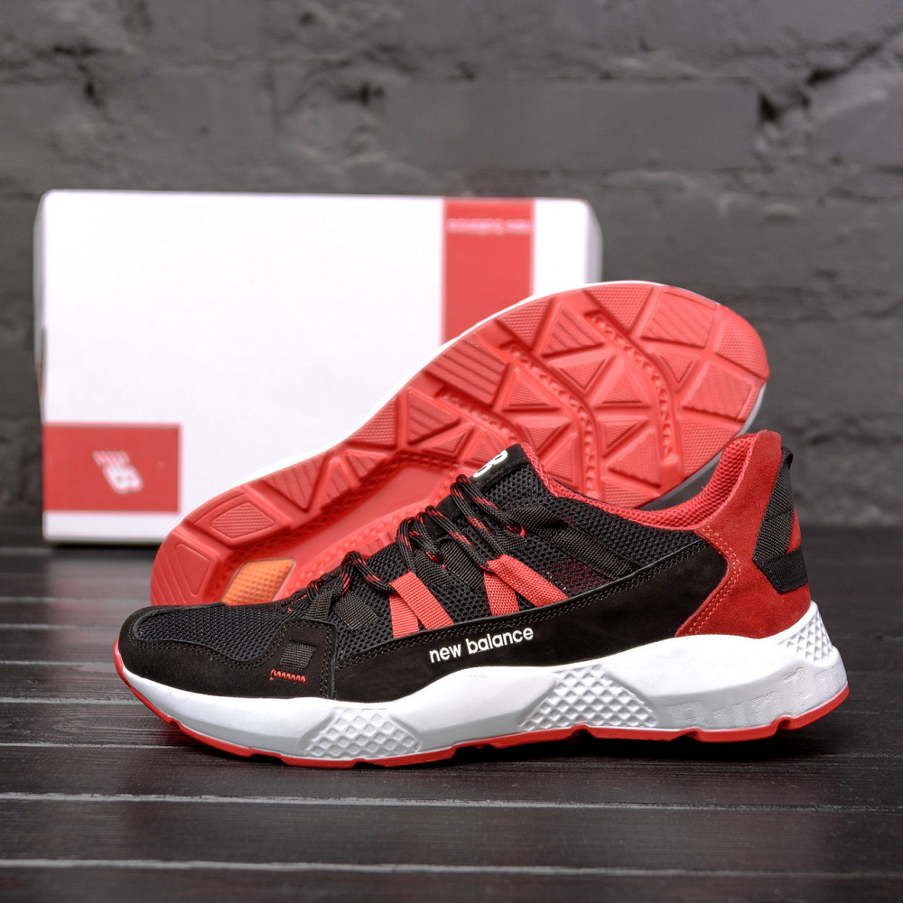 Мужские летние кроссовки сетка New Balance Black Red Киев - изображение 10