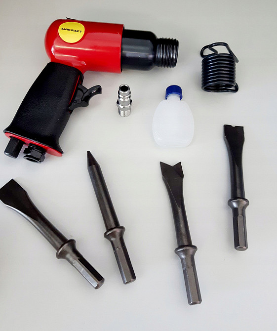 Молоток пневматический с набором зубил 4 шт AIRKRAFT RP7621 Харків - зображення 4