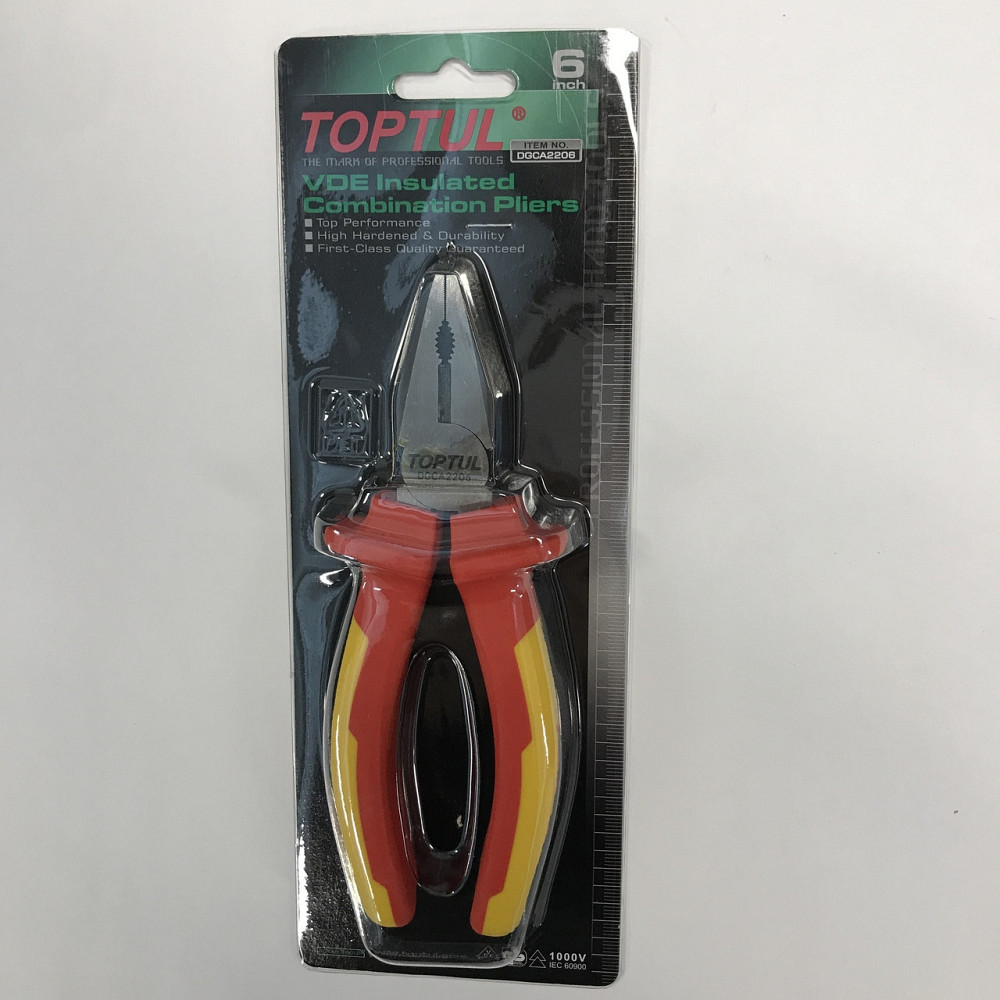 Пассатижи электрика 6" изолированные 1000V VDE TOPTUL DGCA2206 Харків - зображення 2
