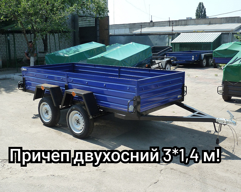 Причеп двухосний 3*1,4 м доставка в Гадяч новий Гадяч - изображение 1