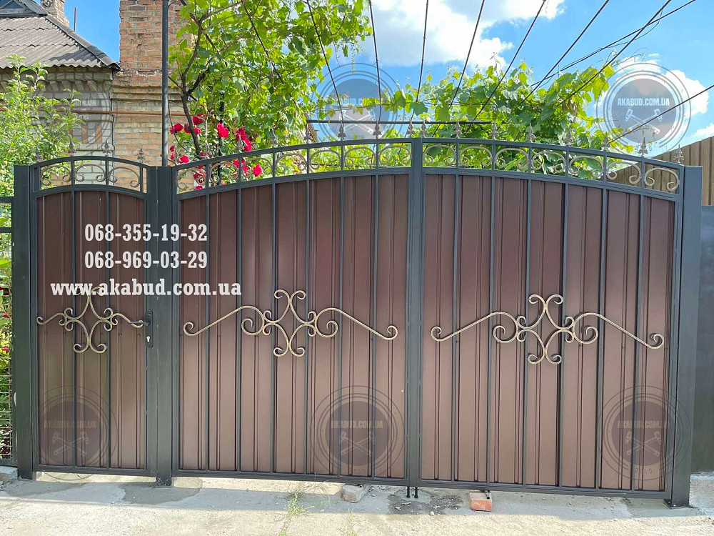 Розпашні ворота, відкатні ворота, навіс, альтанка, паркан, перила Кривой Рог - изображение 5