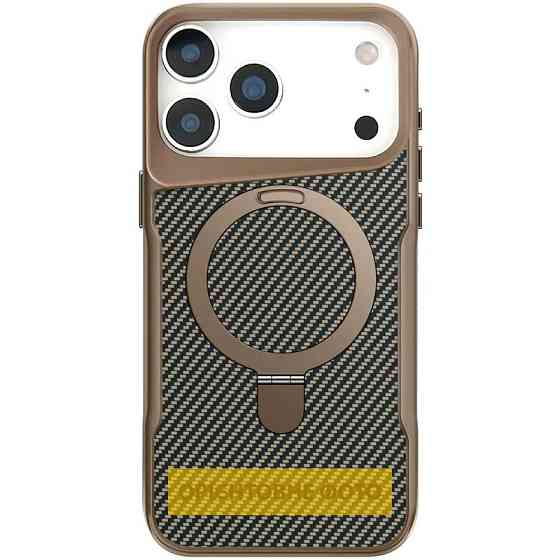 TPU+PC чехол Metal Buttons with MagSafe Carbon Ring для Apple iPhone 17 Air (6.5") Херсон