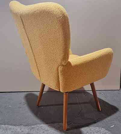 Крісло Флор тканина жовта букле тедді Дніпро