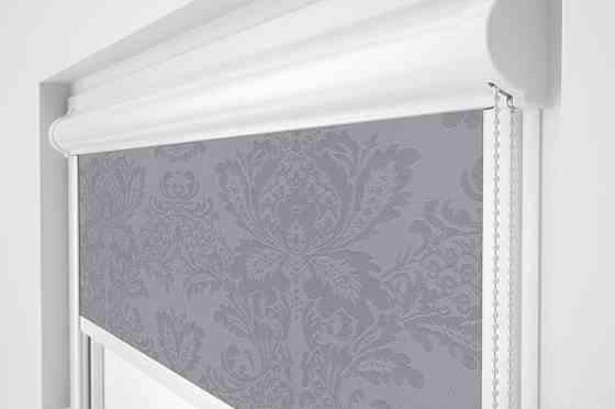 Рулонна штора Rolets Квіти 2-7649-925 92.5x170 см закритого типу Світло-сіра Київ
