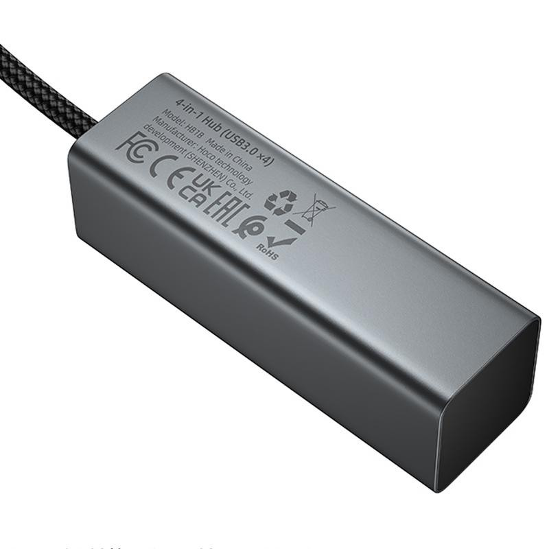 Переходник HUB Hoco HB1B 4in1 (USB to 4xUSB 3.0) (1m) Херсон - изображение 5