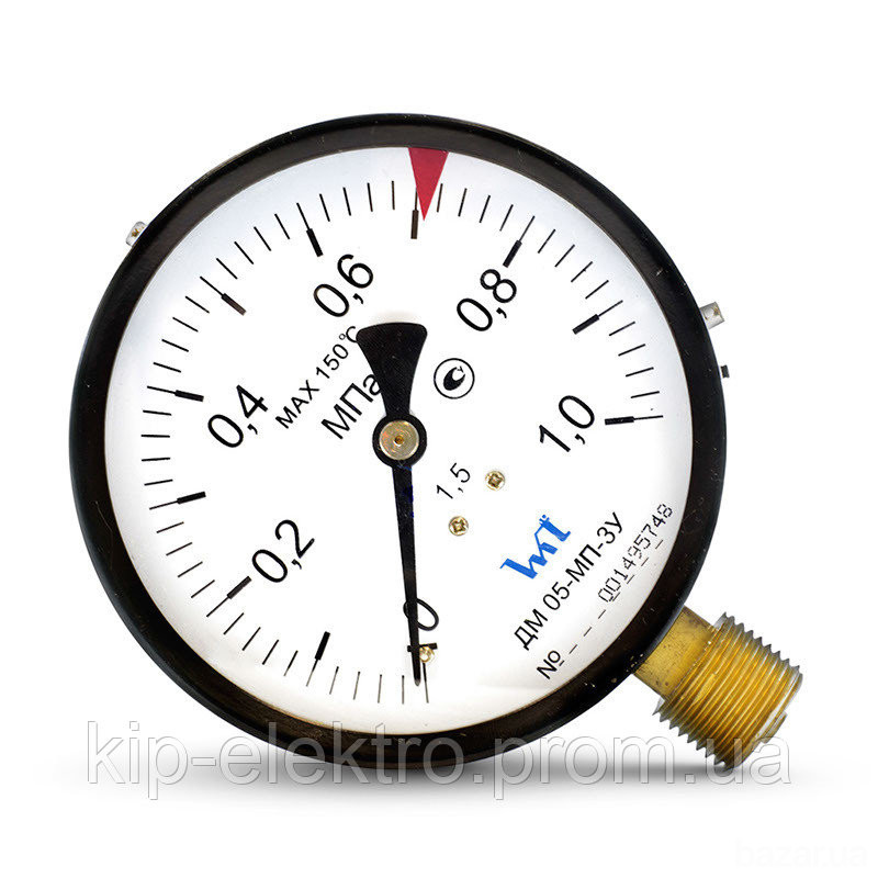 Манометр показывающий ДМ 05-МП-3У (ДМ05-МП-3У, ДМ05-МП3У, ДМ 05, ДМ) - радиальный штуцер (РШ) Київ - зображення 2