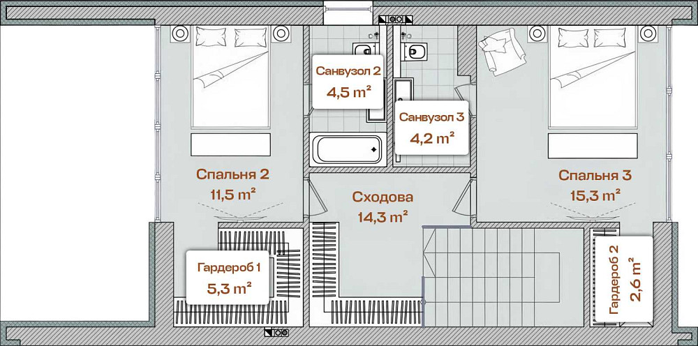продажа 5-к коттедж Обуховский, Подгорцы, 313830 $  - зображення 8