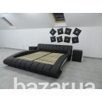 кровать-подиум возле окна. Стильная мягкая кровать с подъемным механизмом Луцк - изображение 2