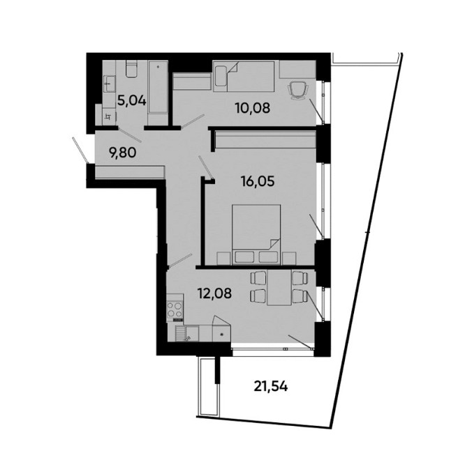 Продам однокомнатную, Леннона Дніпро - зображення 5