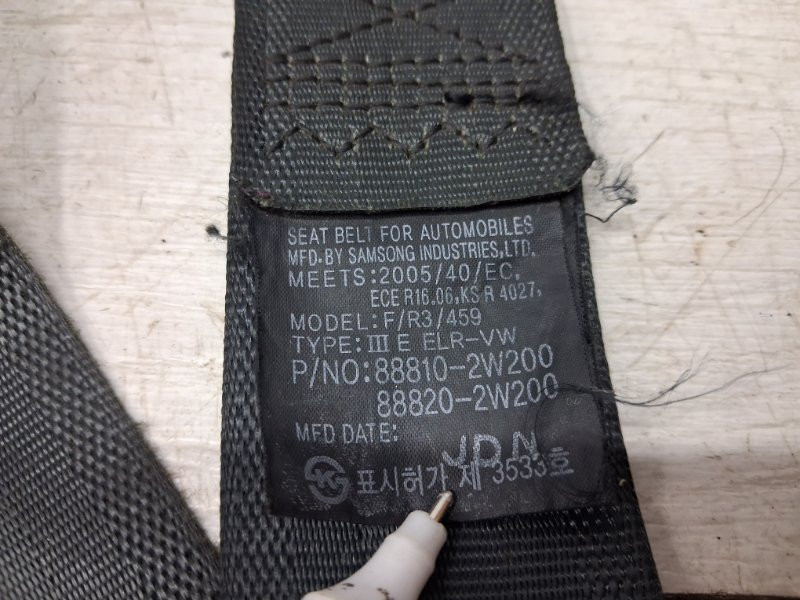Ремень безопасности передний левый Hyundai Santa fe DM 2.2 DIESEL D4HB 2012 (б/у) Київ - зображення 4