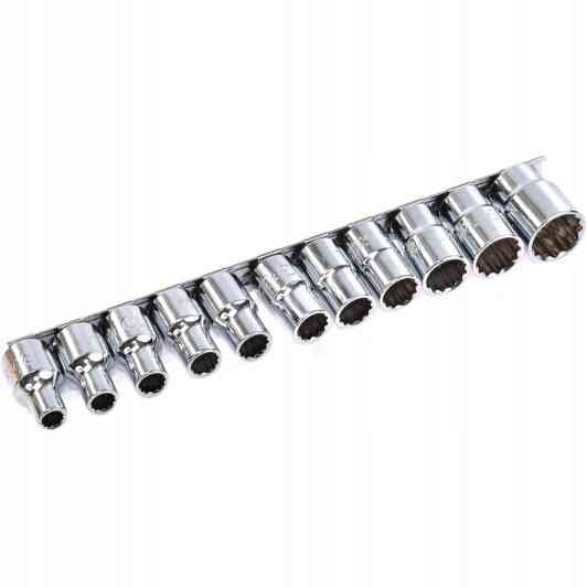 Набор 12-гранных головок на планке TOPTUL 12-гр. 1/2" 11ед. 8-22мм GAAQ1601U-12 Харків