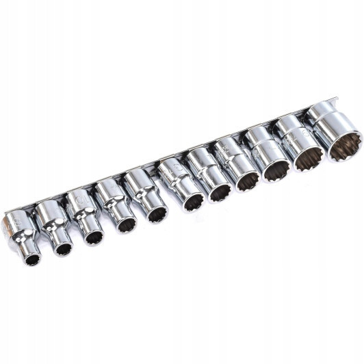 Набор 12-гранных головок на планке TOPTUL 12-гр. 1/2" 11ед. 8-22мм GAAQ1601U-12 Харків - зображення 4
