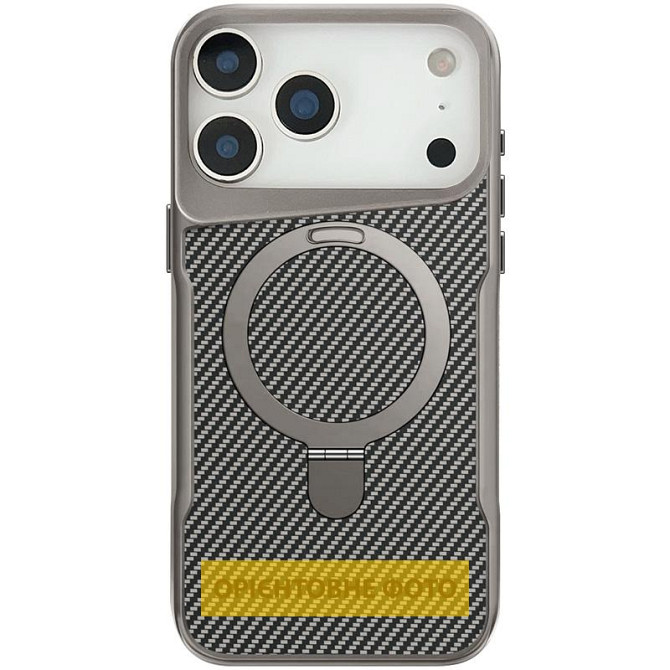 TPU+PC чехол Metal Buttons with MagSafe Carbon Ring для Apple iPhone 17 (6.3") Херсон - изображение 1