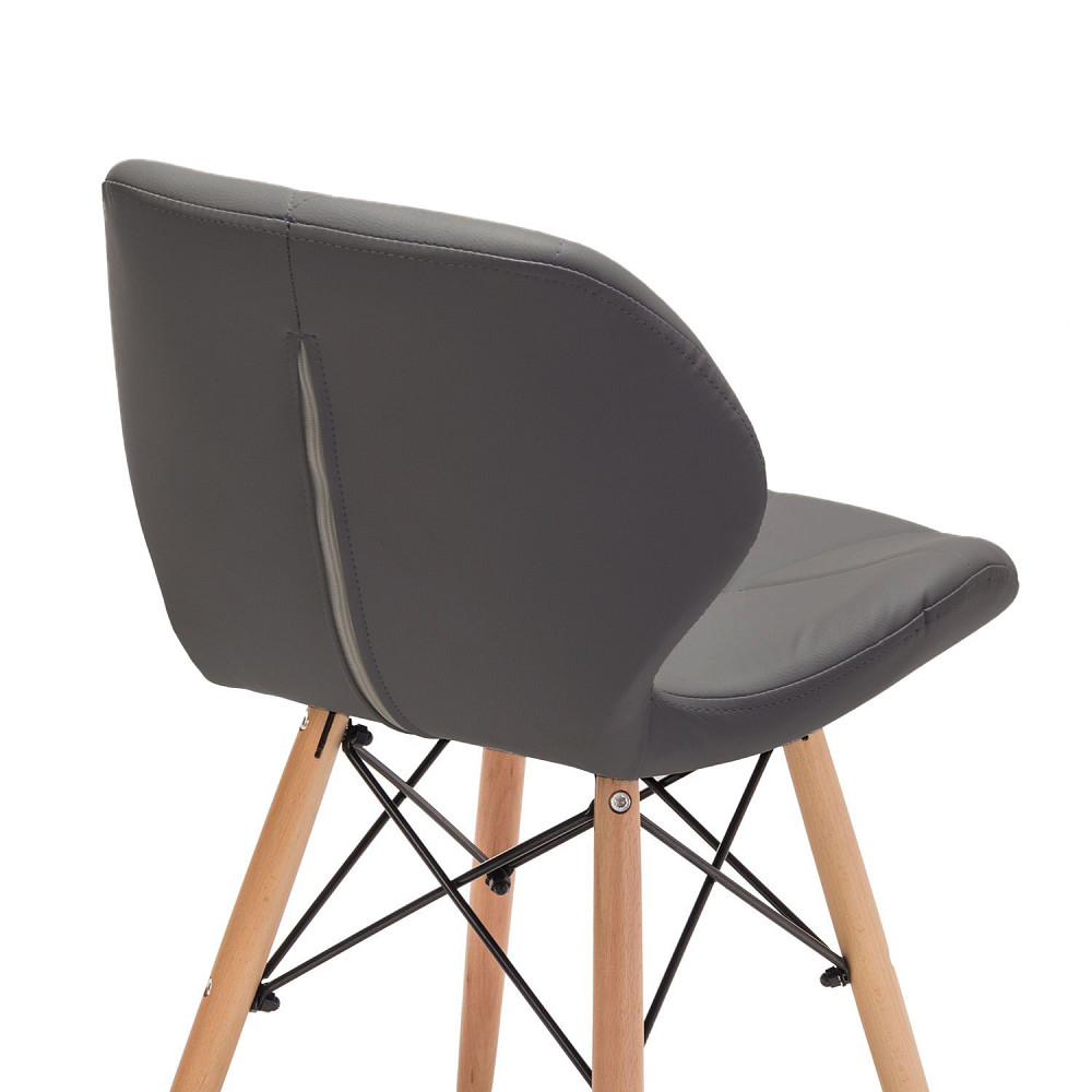 Стул Стар мягкий экокожа серая Днепр - изображение 2