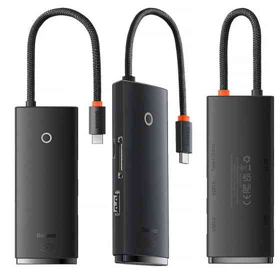Переходник HUB Baseus Lite Series 6in1 (Type-C to HDMI+2xUSB3.0+Type-C Data+SD/TF) (WKQX050001) Херсон