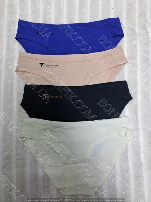Женские трусики-слипы из хлопка ТМ "Obrana" (4 шт/уп.) (арт. 200-30/15) Кривий Ріг - зображення 3