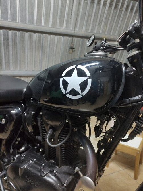 Наклейка на авто Звезда маленькая белая, черная Бориспіль - зображення 4