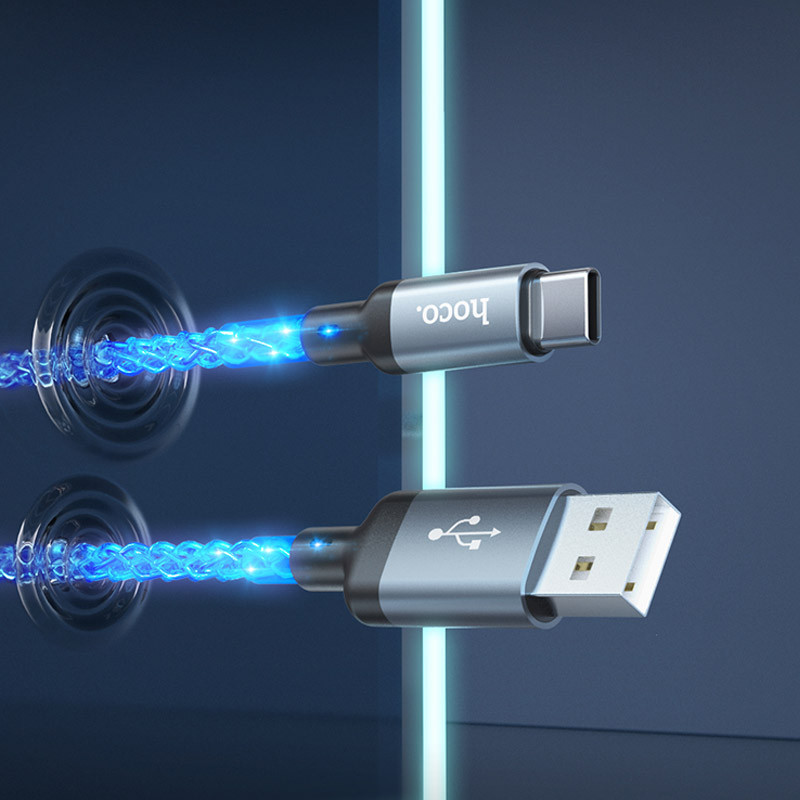 Дата кабель Hoco U112 Shine USB to Type-C 3A (1m) Херсон - зображення 7