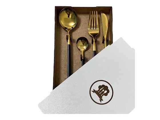 Набор столовых приборов черный (код 00210) Киев